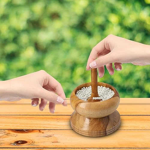 Vista 14 de Compra hilandero de cuentas de semillas LC con aguja de cuentas de ojo grande, kit de cuentas de cintura para hacer pulseras y manualidades, 6x4.5