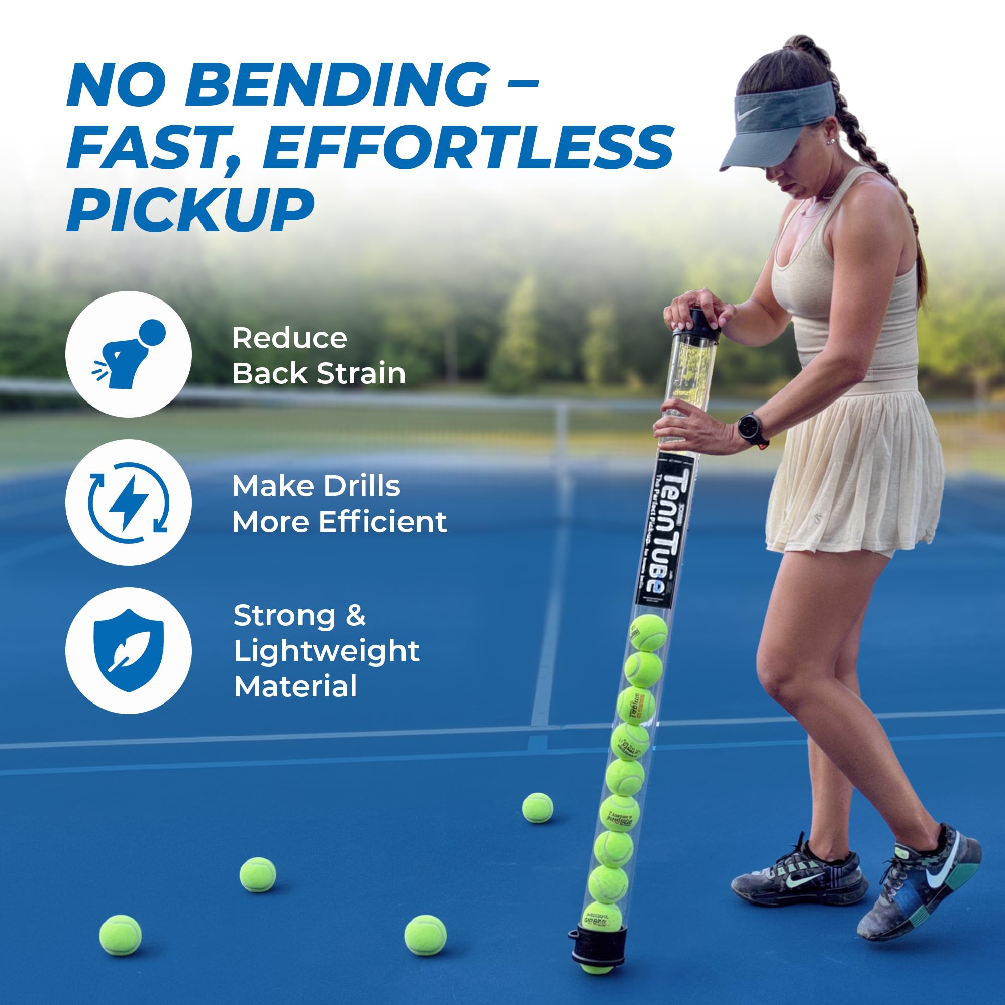 Amazon.com : Tourna Tenn Tube Tennis Ball Pickup, Blue (TUB-21-B