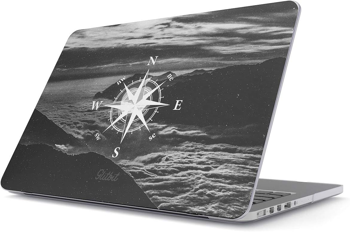 Glitbit Hard Case Cover Combatible With Macbook 12 Inch Case Model: A1534 (Release-2015/2016 / 2017) With Retina Display Compass Wanderlust Travel Explore Lets Go Trip Landscape Nature