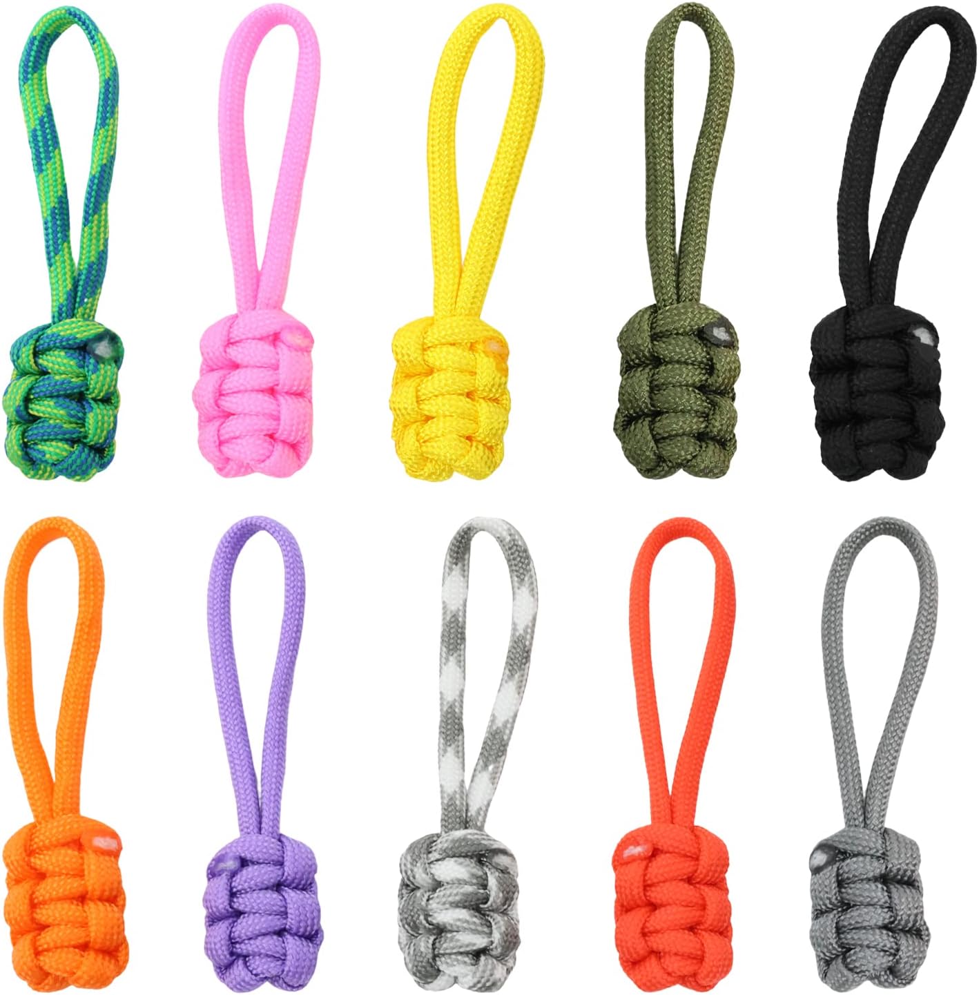 8 Pieces Zipper Pull Tab Replacement Metal Zipper Handle