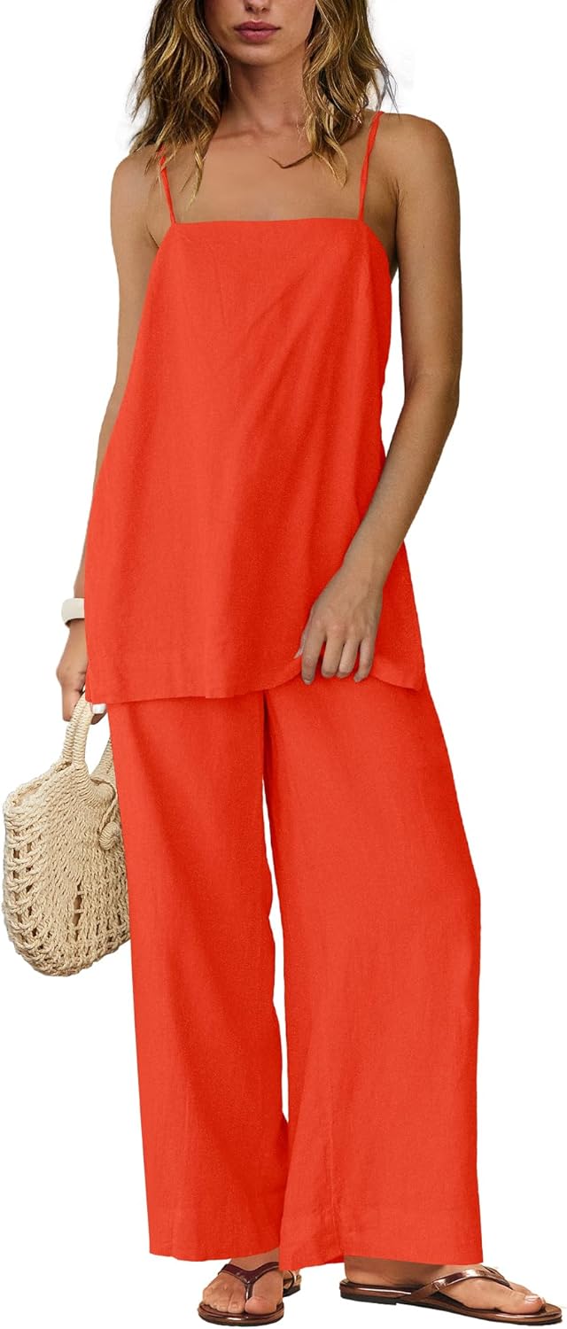 Womens linen set two piece for summer beach vacation outfits