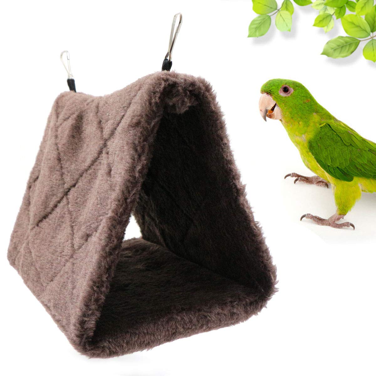 Hamac pour Oiseaux Pivoine Perroquet Nid Jouet pour Oiseaux, lit Suspendu pour Cage en Peluche, Nid d'oiseau, Tente, lit Chaud, Animal de Compagnie d'hiver pour Ara, Perruches, Cacatoès, Canaris.