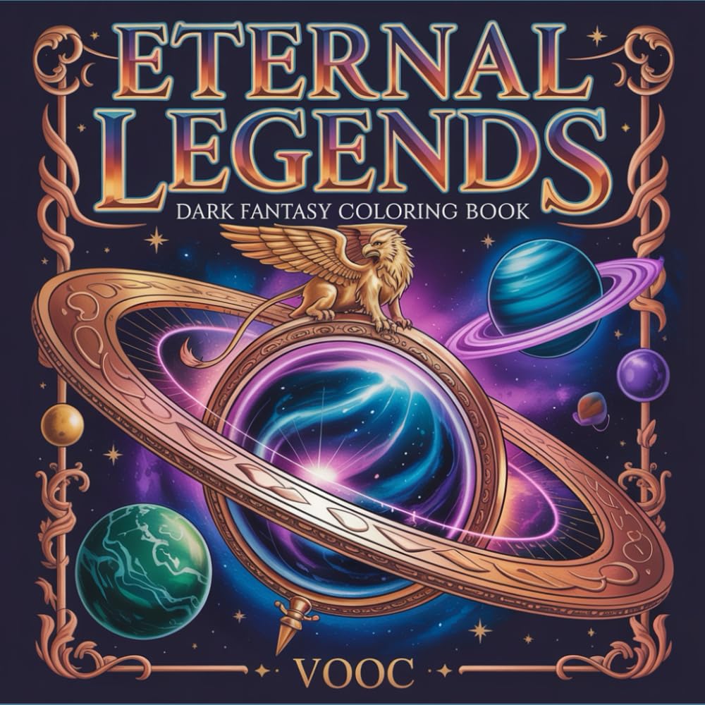 Eternal Legends: Dark Fantasy Coloring Book for Adults - Epic Dragons, Gothic Castles, Mythical Creatures, Medieval Knights & Enchanted Realms (Enchanted Realms - Fantasy Coloring)