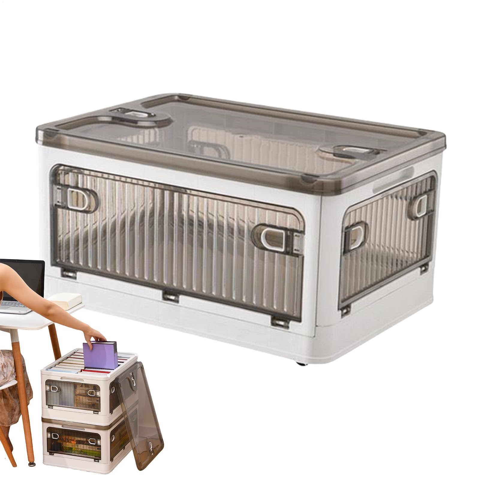 Boîte de rangement pliable à roulettes pour optimiser l'espace de la maison