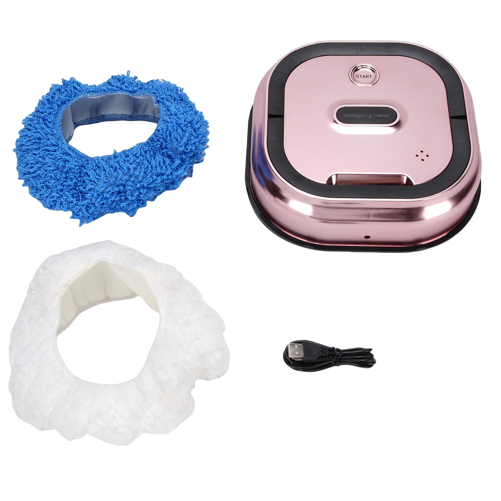 Naroote Robot Mop Robot, Aspiradora Robótica Eléctrica con Batería de 2400 MAh y Cuerpo Delgado de 2.8 Pulgadas, Bases Autovaciables, Aspiradora Robótica Automática con Almohadillas Secas y Húmedas