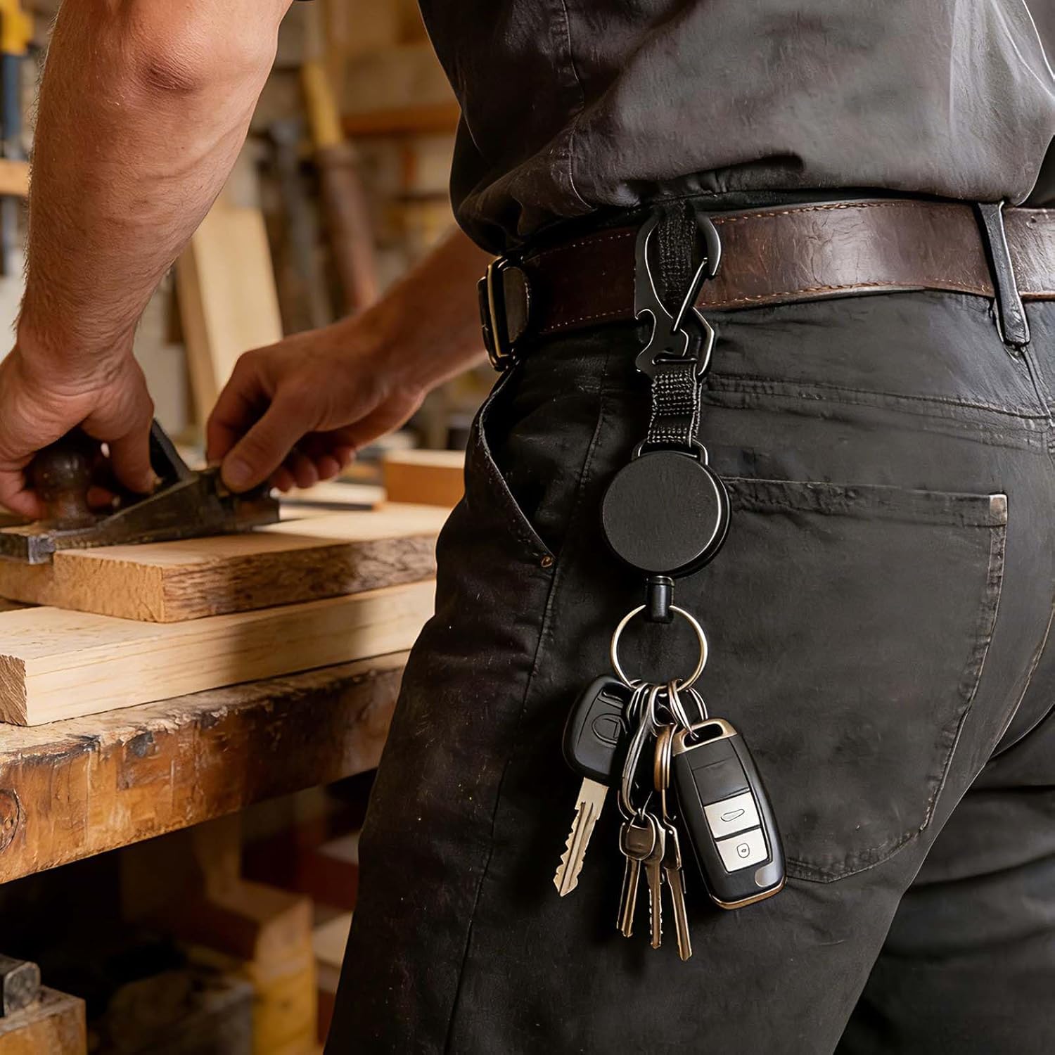 Retractable Keychain Heavy Duty - Retractable Key Holder Key Ring