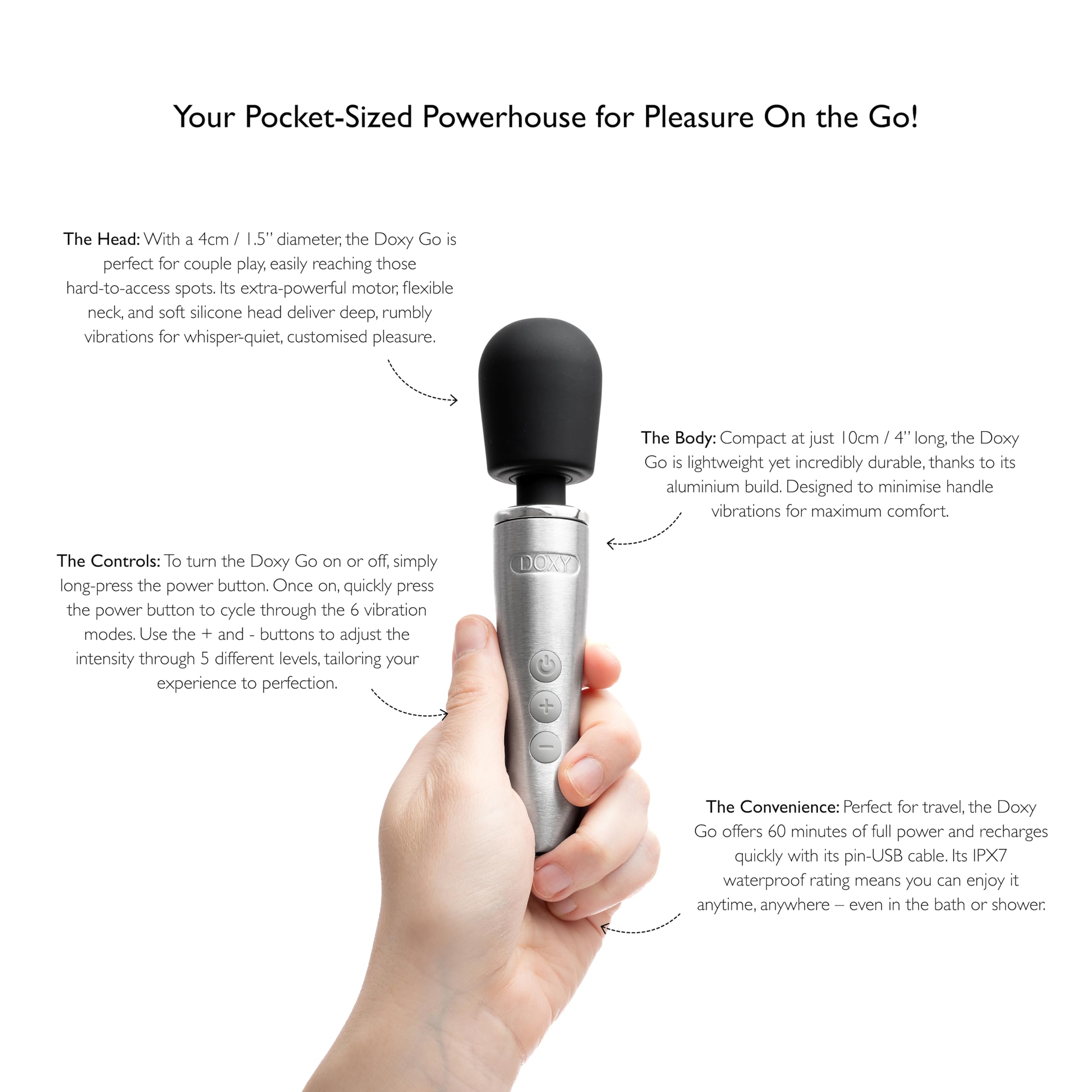 flicking tongue vibrator Doxy Die Cast 3 Magic Wand £114.99