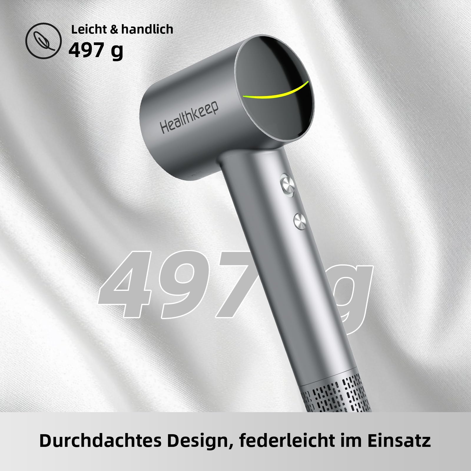 Phon Capelli Professionale – Asciugatura Rapida, Anti-Crespo, 1500 W Motore Brushless, 200M Ioni Negativi, Diffusore Incluso