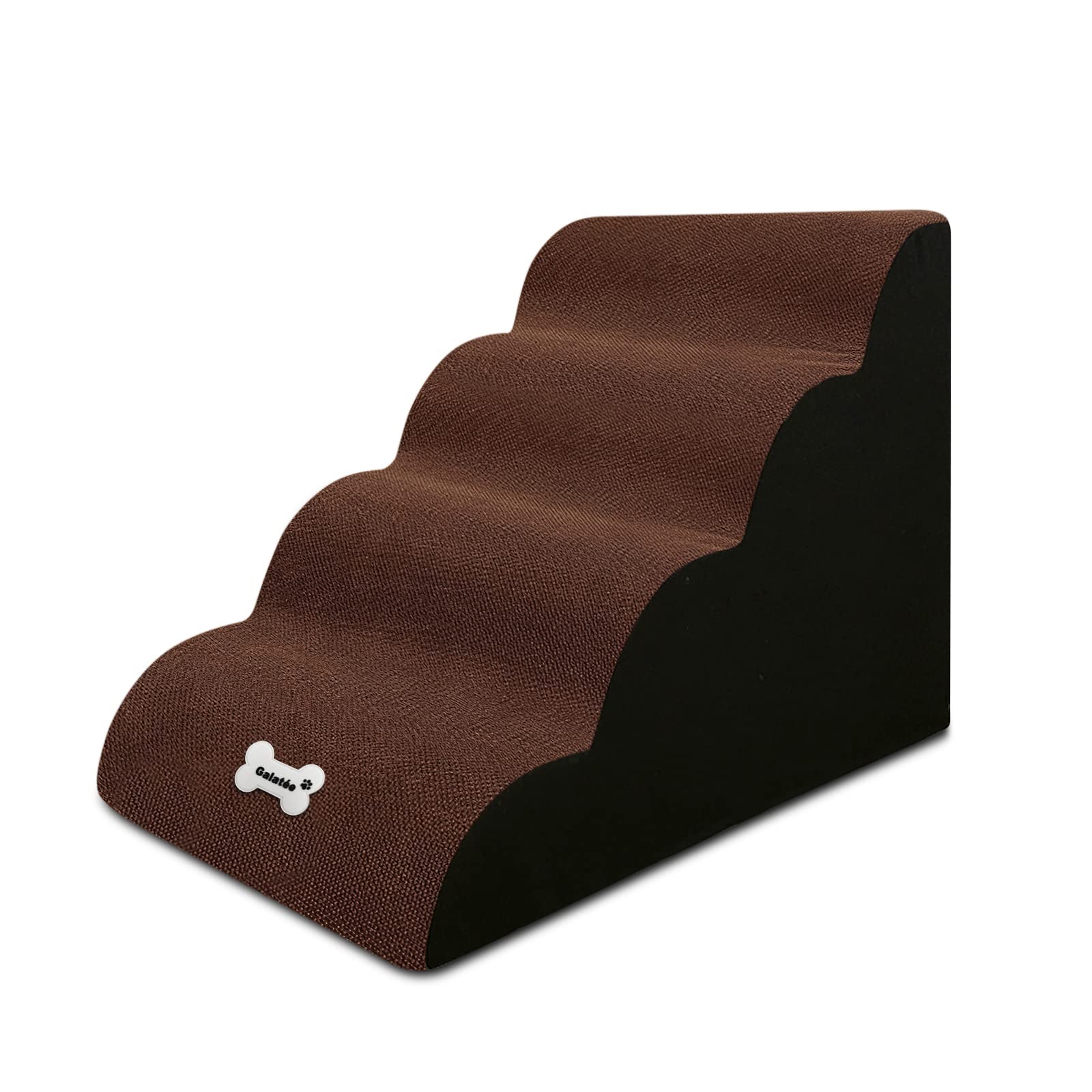 Escaleras Para Perros De 3 Niveles - Esponja De Alta Densidad, Cubierta De Franela Lavable - Ideal Para Mascotas Mayores O Pequeñas