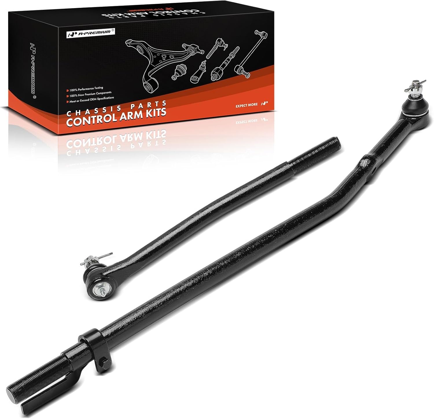 A-Premium 2 x Front Inner Tie Rod Ends, Compatible with Ford F-250 F-350 Super Duty 1999-2004, Excursion 2000-2005, RWD