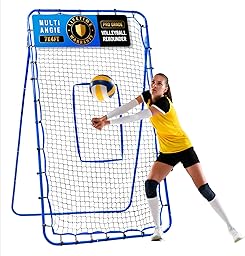 Winthai Volleyball Rebounder Net, Adjustable Pitch Bounce Back Baseball Softbal Soccer Lacrosse Rebound Sports Practice Training Equipment with Strike Zone for Backyard Indoor Outdoor