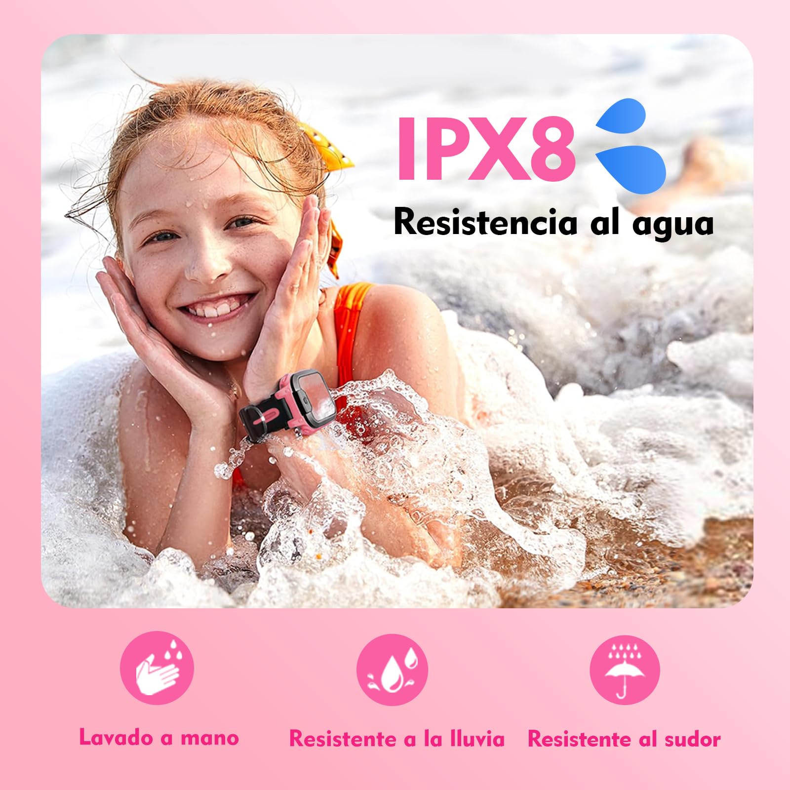 imoo Z1 Reloj Inteligente Niño con GPS y Llamadas 4G, Smartwatch Infantil con Teléfono y Videollamada HD, Localizador GPS en Tiempo Real, SOS, Modo Clase, IPX8 Resistente al Agua para Niñas y Niños