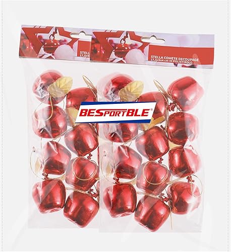 Miniatura 9 de BESPORTBLE 24pcs Adornos colgantes de Navidad Simulación de plástico Apple colgante colgante para decoraciones de árbol de Navidad