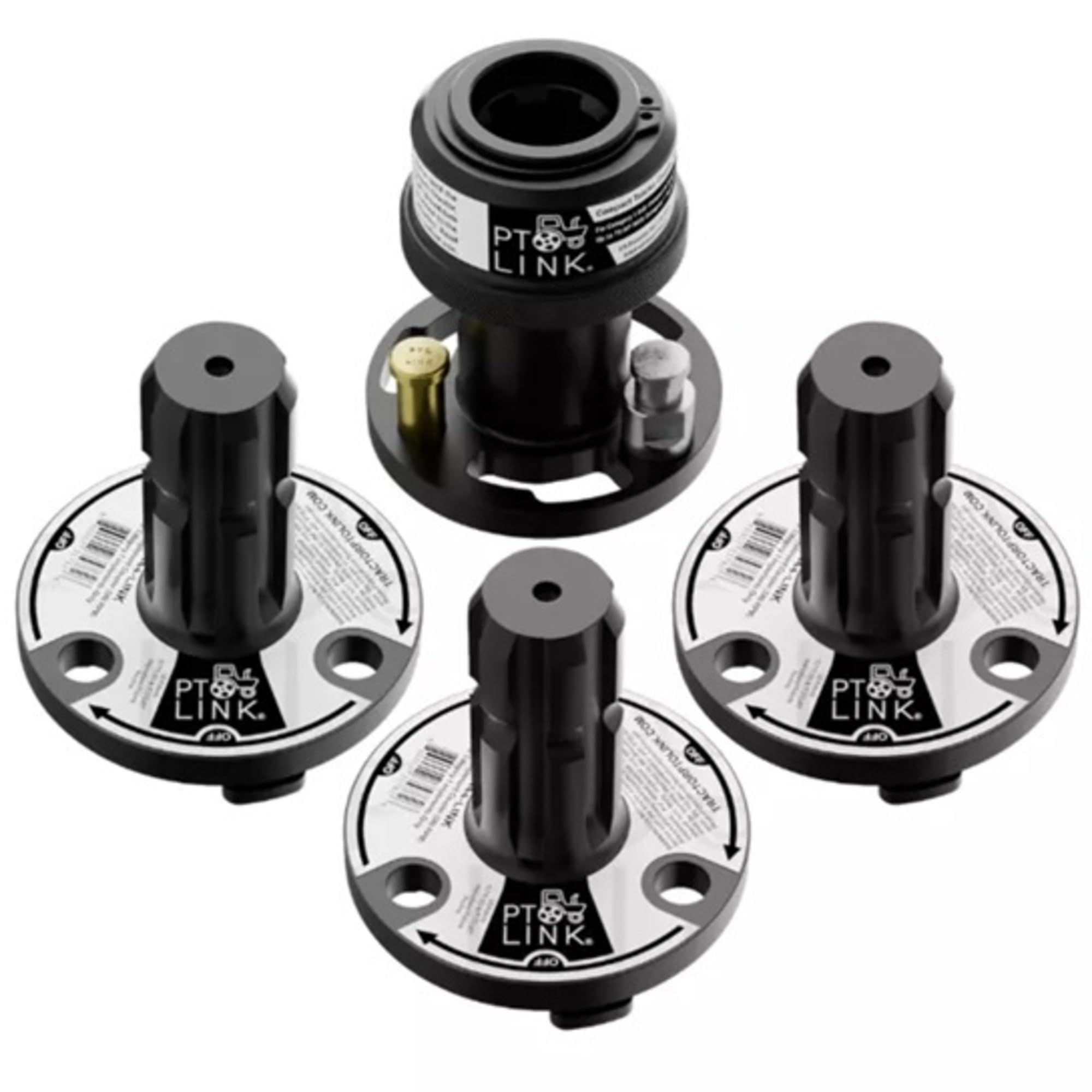 PTO Link® Compact Quick-Connect System - Quad Bundle (1 Tractor/Female Coupler + 3 Implements/Male Coupler), for Sub-Compact a& Compact Category 1