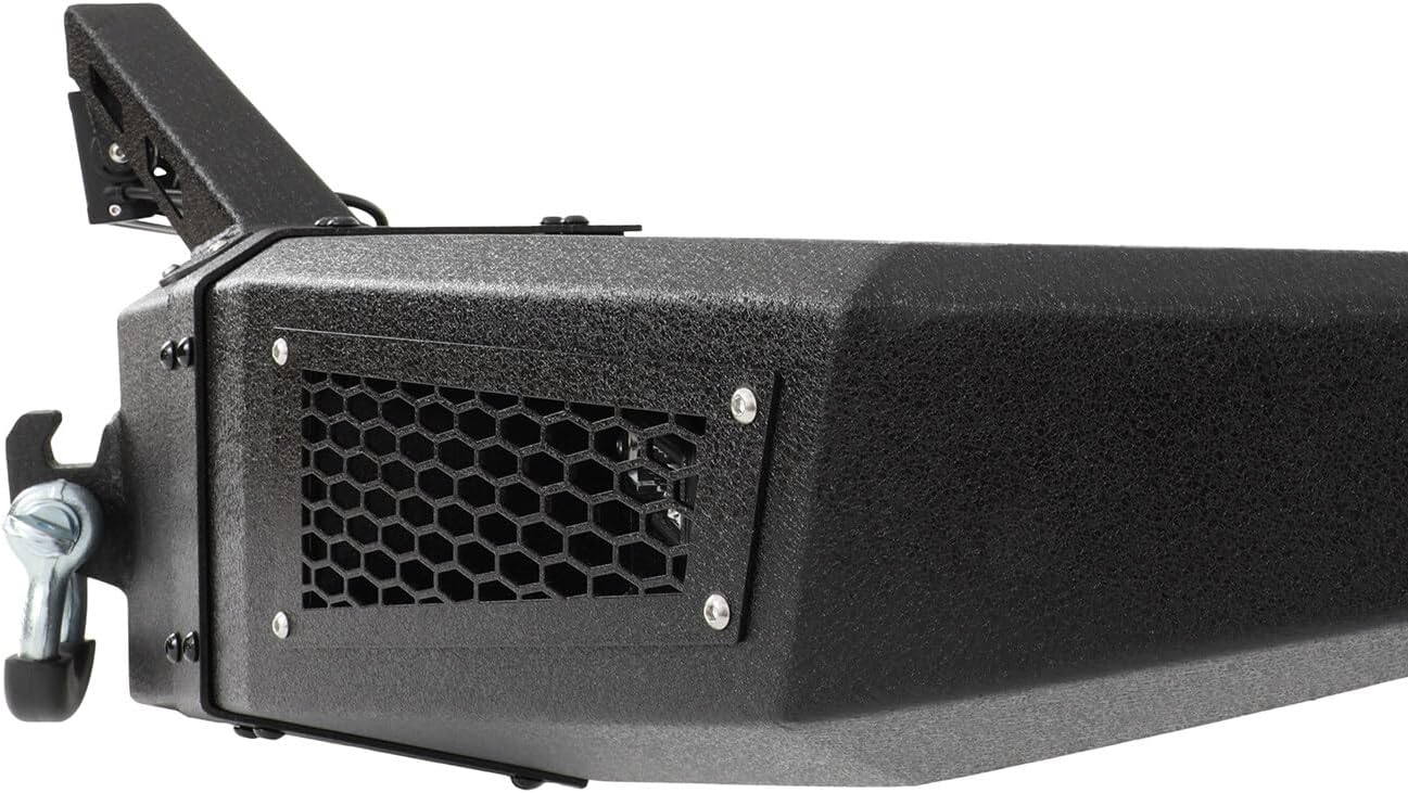 SCITOO Steel Front Bumper fit for 2011-2014 for Chevy Silverado 2500 Bumper,W/Winch Plate, D-Rings and LED Lights(Texture Black)