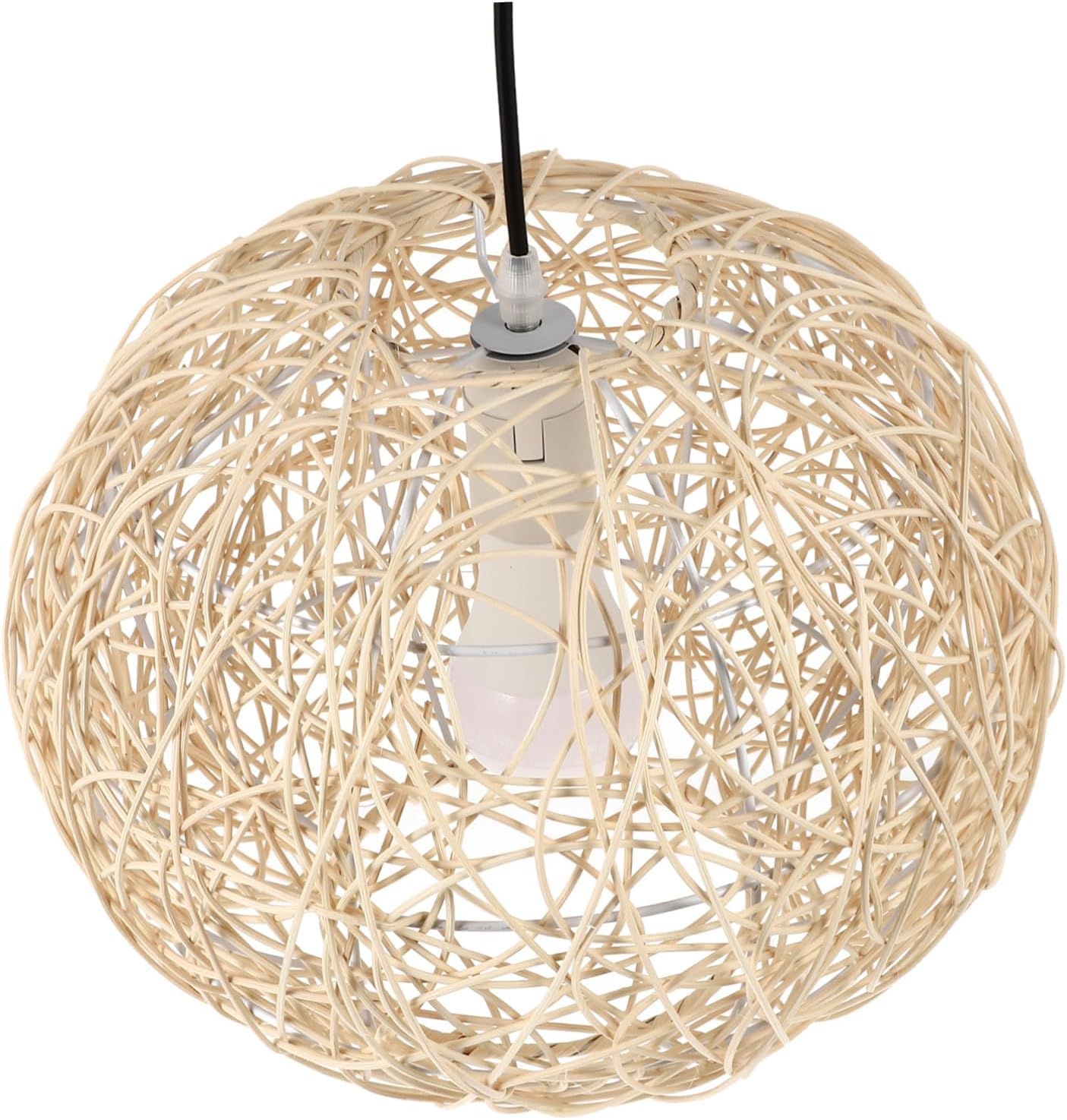 Rattan Chandelier Lamp Cover Bamboo Woven Light Fixture Protective Ceiling Light Shade