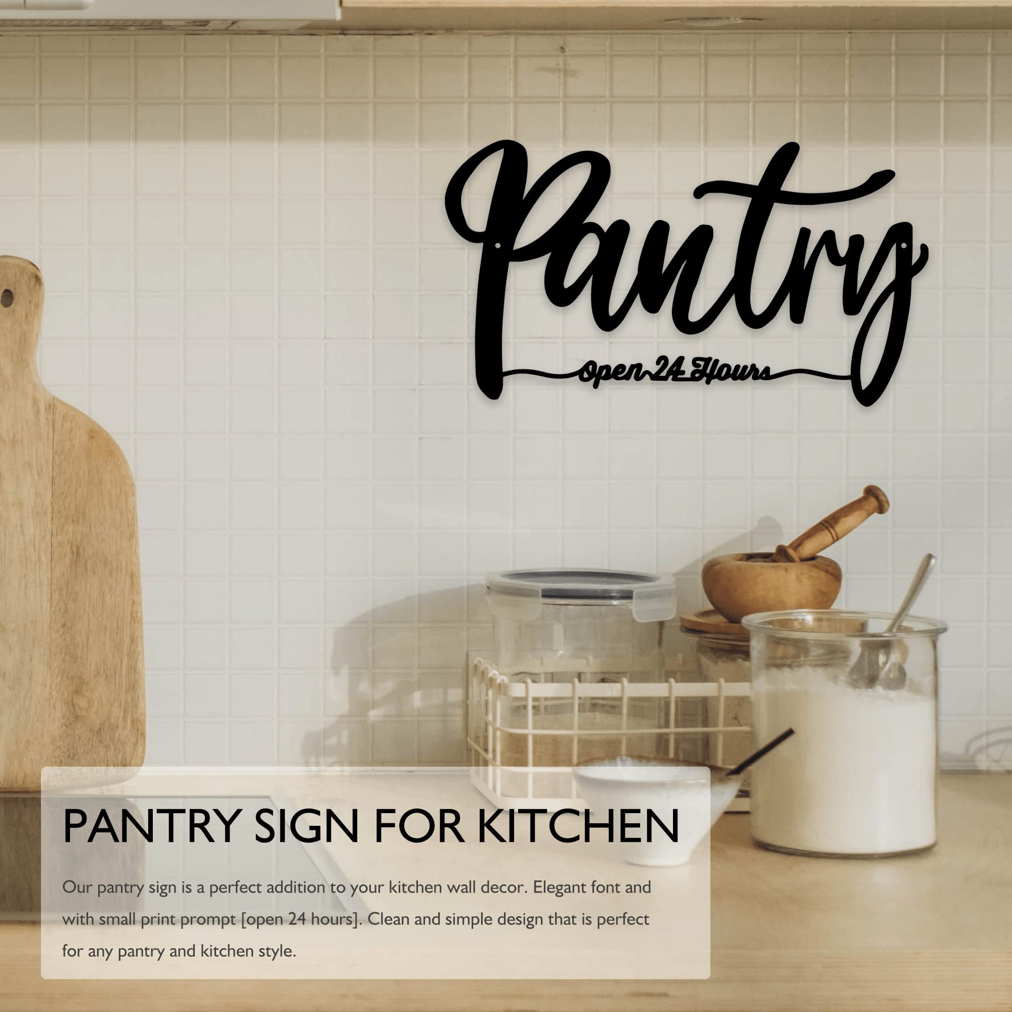 Targa Metallica Vintage Chico Creek “Pantry” 15x45 Cm – Decorazione Parete Rustica Per Cucina O Bar, Stile Americano
