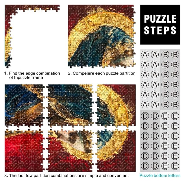 Foto 3 de 6 de Puzzle de 1000 Piezas para Adultos Pintura de la Virgen María Juguetes educativos de Aprendizaje Regalos…