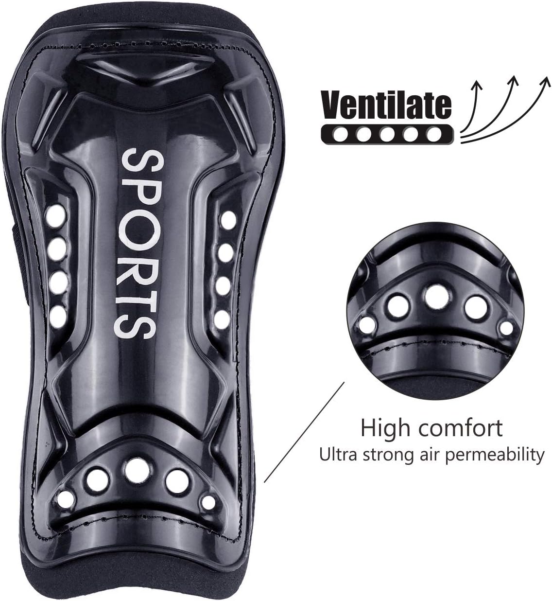 Youth Soccer Shin Guards, 2 Pair Lightweight and Breathable Child Calf Protective Gear Soccer Equipment for 12-16 Years Old Boys Girls Children Teenagers : Sports & Outdoors