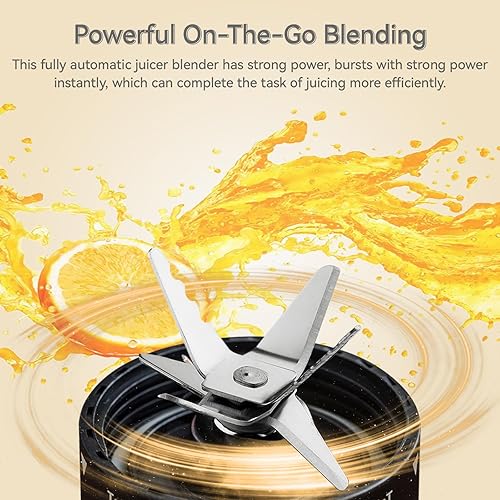 Miniatura 3 de Plplaaoo Mini licuadora retro para batidos y batidos, mezcladora de jugo personal portátil, licuadora eléctrica de encimera con cuchillas de acero