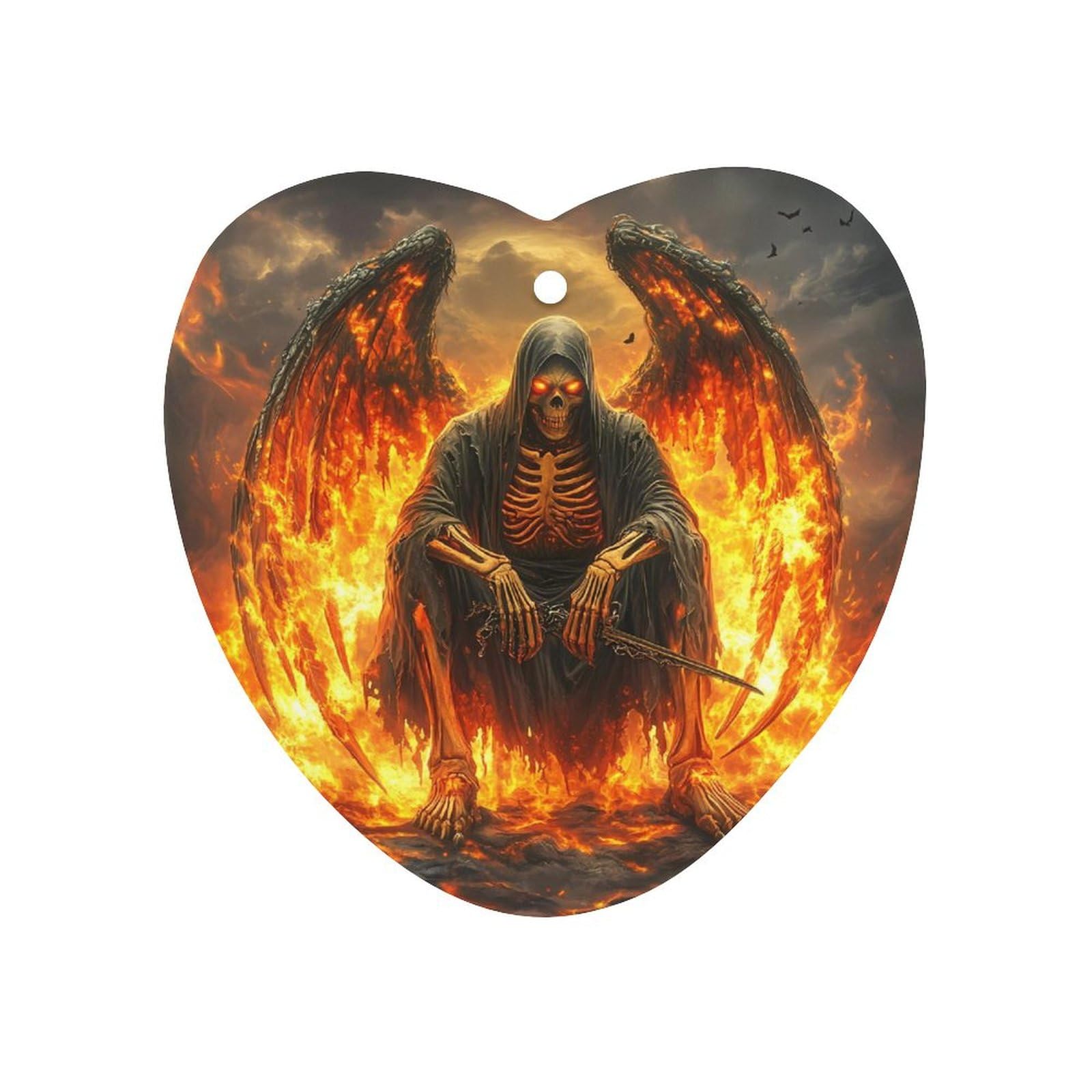 Flaming Death Car Air Freshener Hanging Aromatherapy Tablets for Car Accessories Love form
