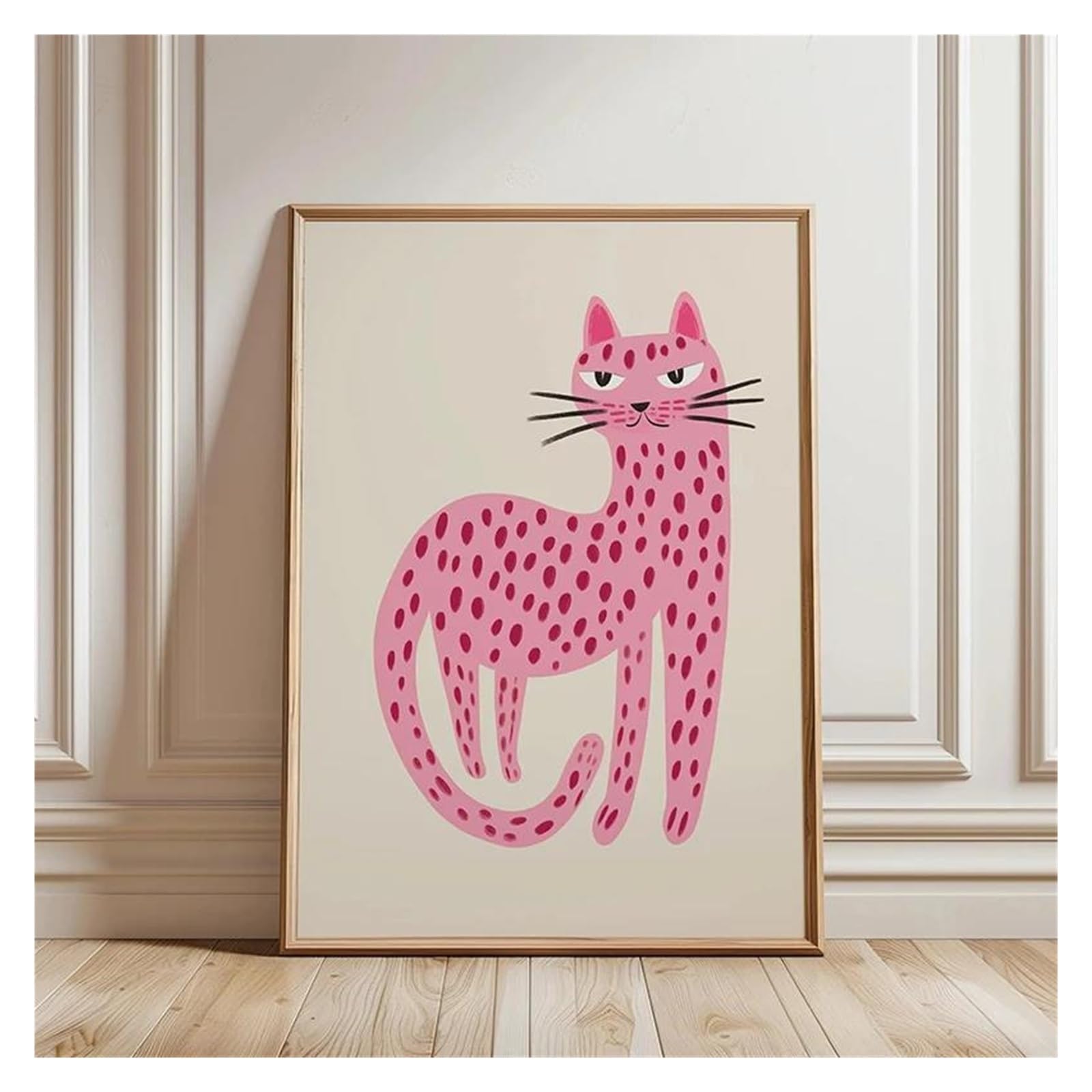 Affiche léopard glamour pour décoration murale moderne de chambre d'enfant sur toile 20x30cm
