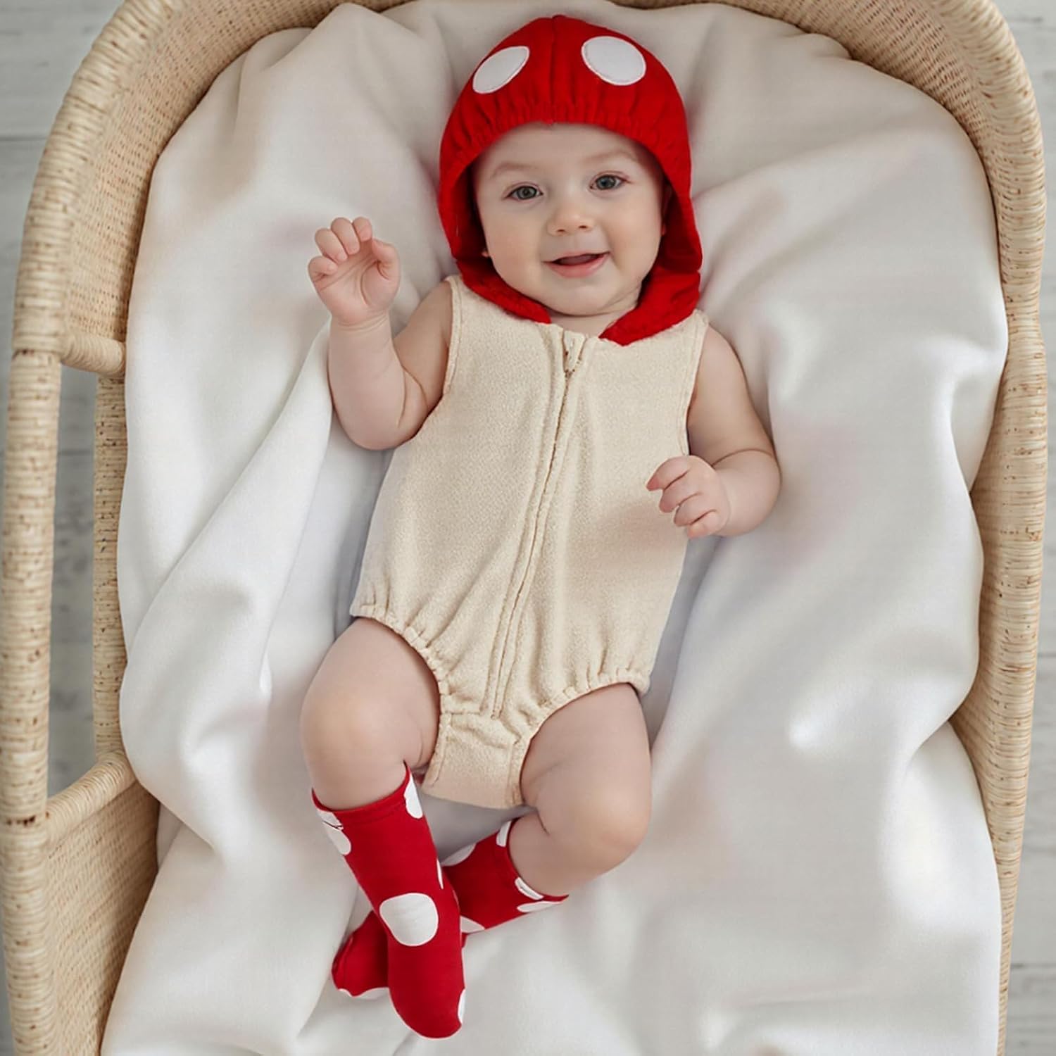 Baby Girl Boy Halloween Costumes Infant Animal Costume Sleeveless Hooded Romper with Socks Cosplay Party Outfit