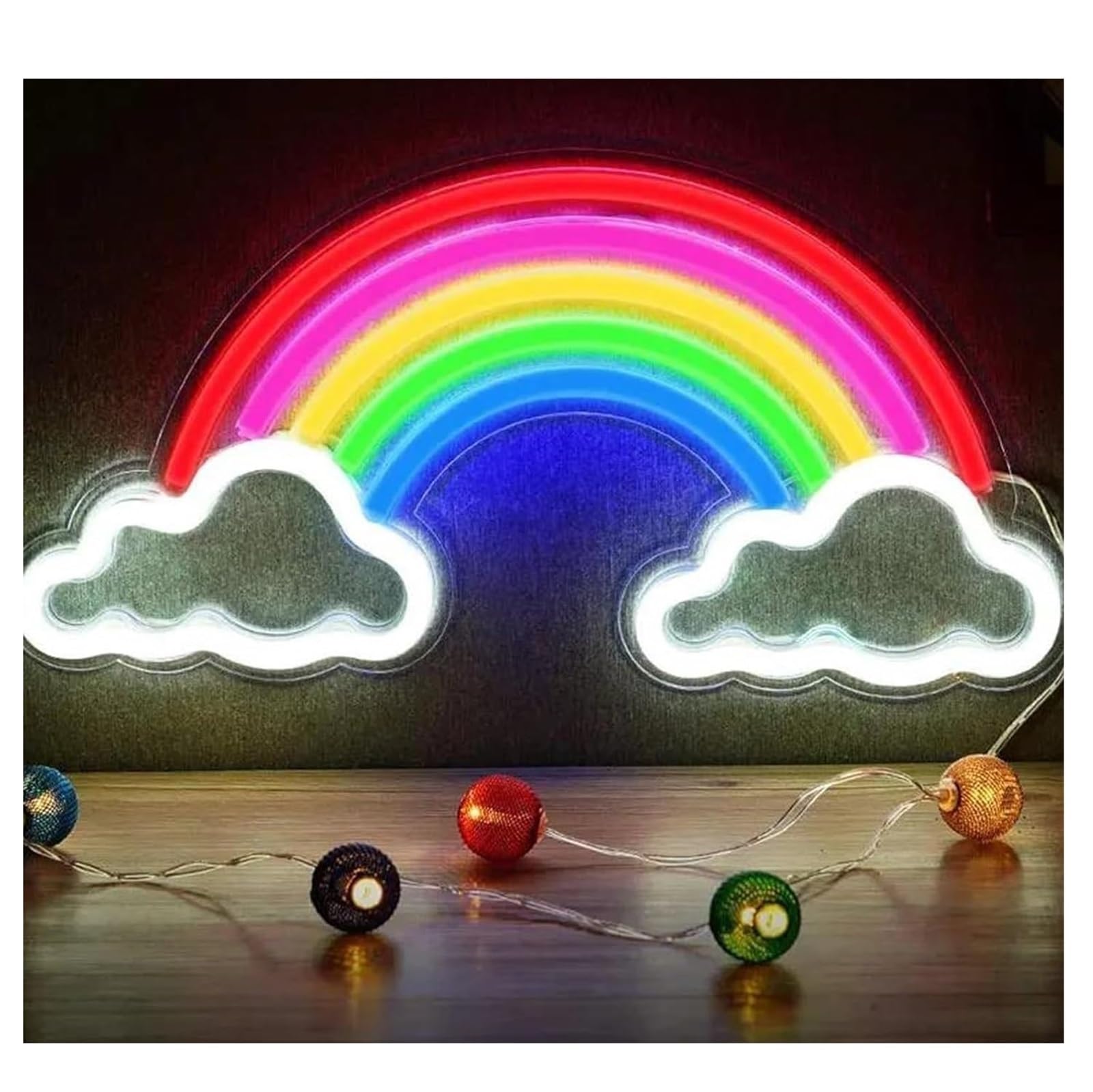 Aextroi neon Lights Sign Neon Sign for Rainbow Shaped,Lamp for Party and Holiday Decoration(Neon-2)