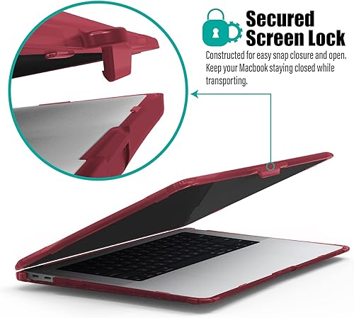 Miniatura 6 de IBENZER Hexpact - Funda compatible con MacBook Air de 13 pulgadas 2022 2021 2020 M1 A2337 A2179 A1932, funda resistente con cubierta de teclado,