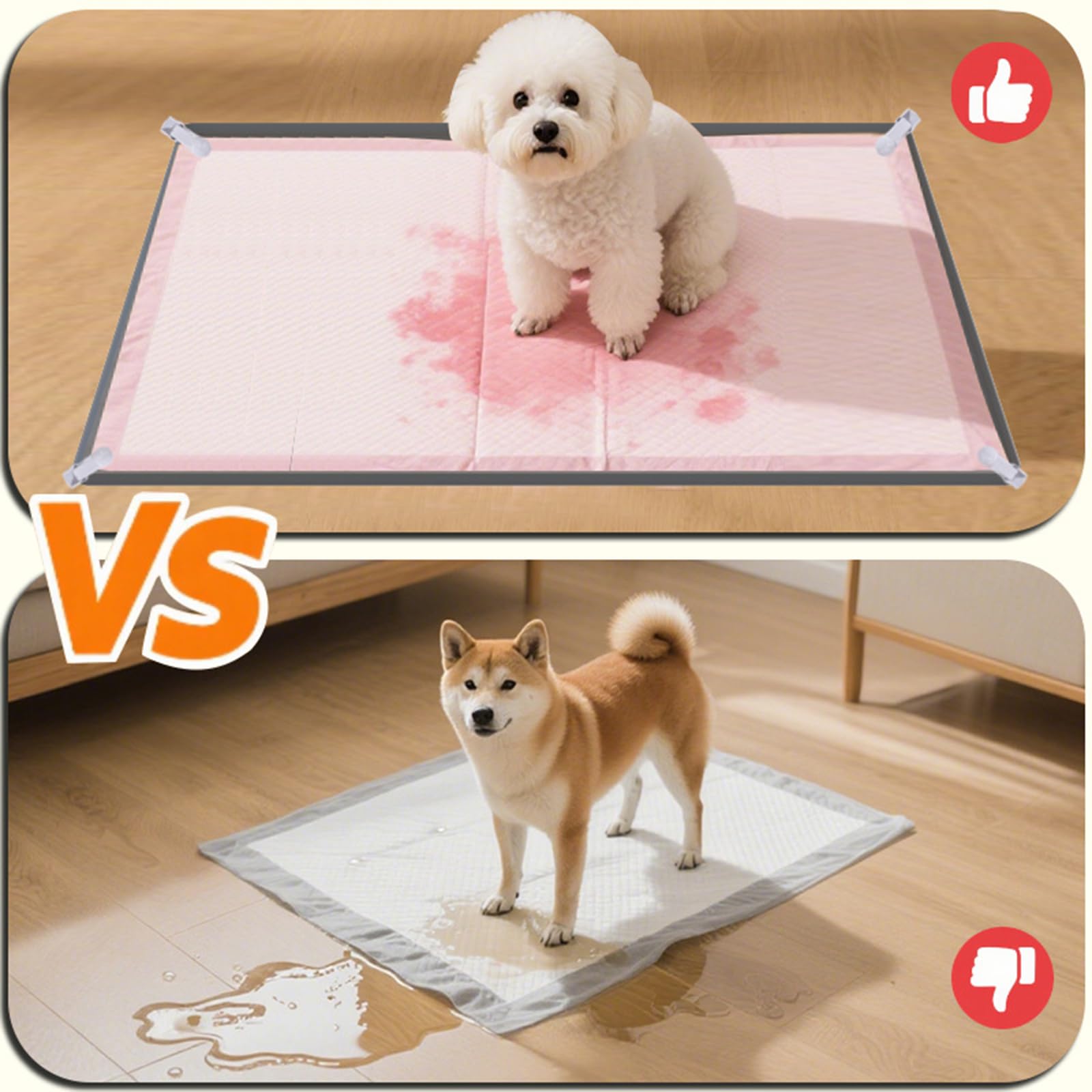 Alfombrilla de silicona lavable para orina de perro, a prueba de fugas, con clip antideslizante para cachorros y perros mayores, no tóxicas