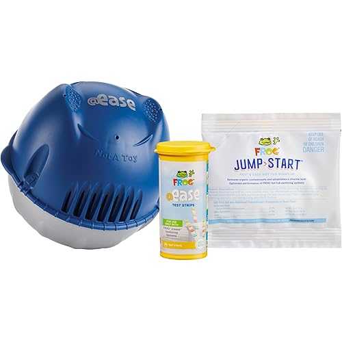 FROG @Ease Floating System for Hot Tubs - Quick & Easy Self-Regulating Hot Tub Sanitizer - Hot Tub Maintenance System with Sanitizing Minerals & SmartChlor Technology