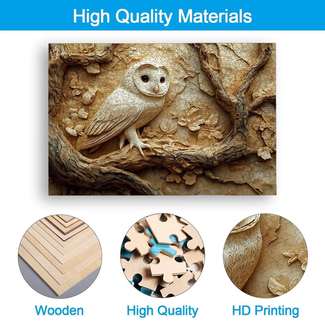 Puzzle Hibou, Puzzle 1000 Pièces Adultes, Puzzles pour Décor Murale -2171