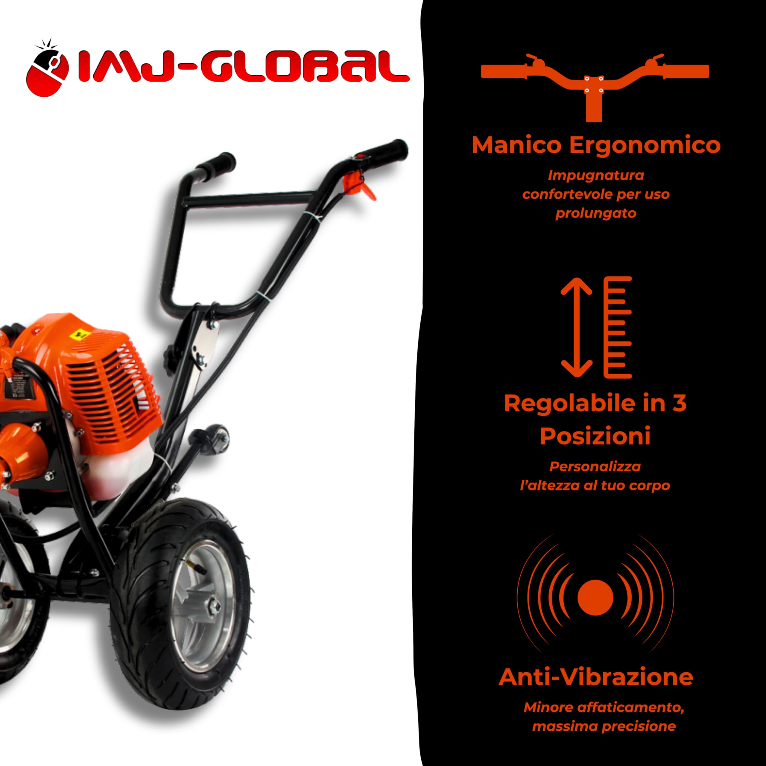 Desbrozadora DEMON Radburst Cortacésped | Motor de 2 tiempos | Refrigeración por aire | 1,9 CV | Velocidad máxima de rotación 9.500 rpm | Rango de corte de alambre 42 cm