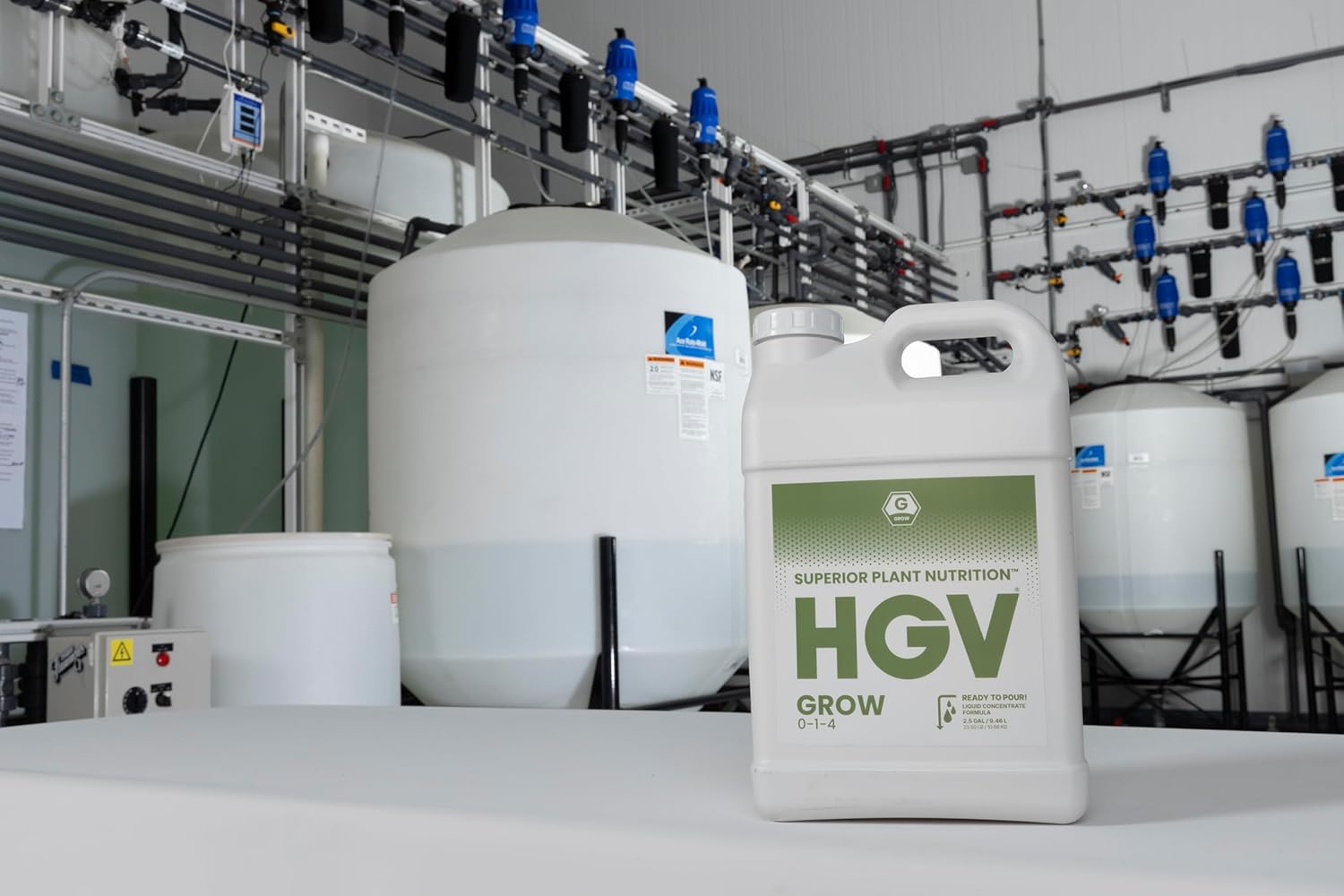 HGV Liquid Grow – Premium Liquid Vegetative Stage Nutrient – High-Performance Hydroponic & Soil Fertilizer – Concentrated Veg Formula for Lush Foliage & Strong Roots (2.5 Gallons)