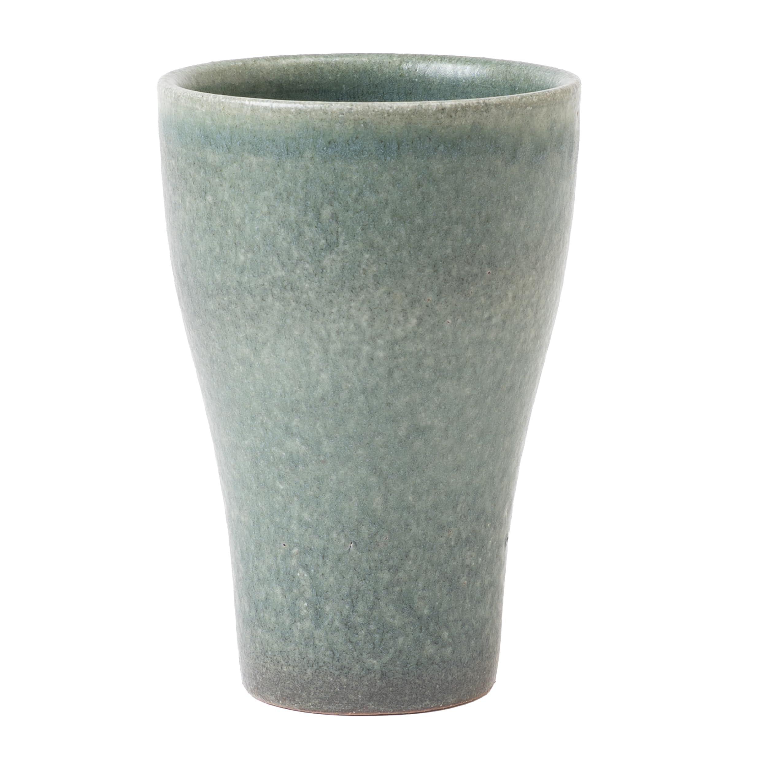 Meizan Shigaraki Ware Beer Cup Pale Celadon 12oz Microwave Safe Japan Ceramic