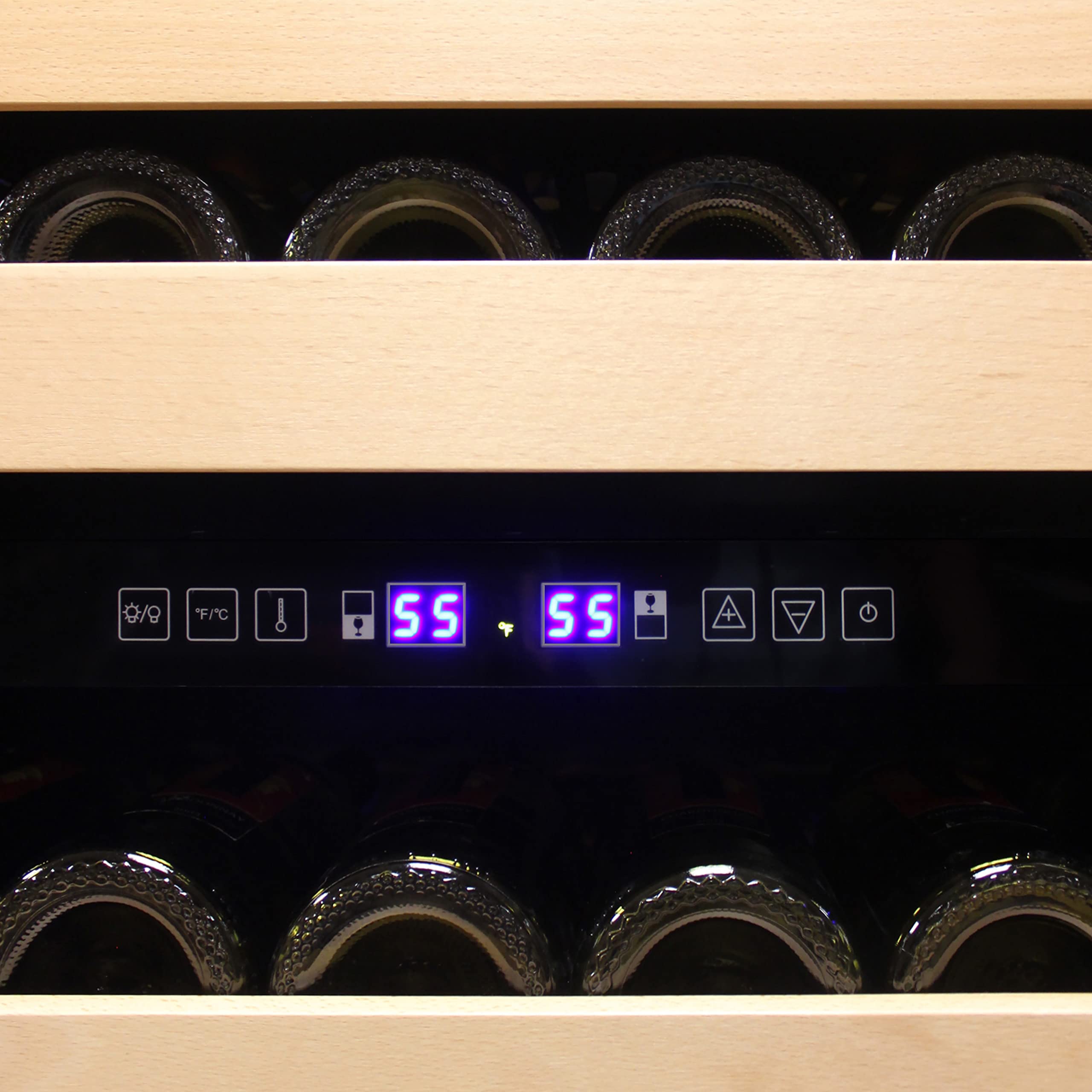 Refrigerador de vino de 215 botellas, refrigerador de vino integrado o independiente con control digital de temperatura, puerta de vidrio y cerradura de seguridad, bisagra derecha, botella de 5