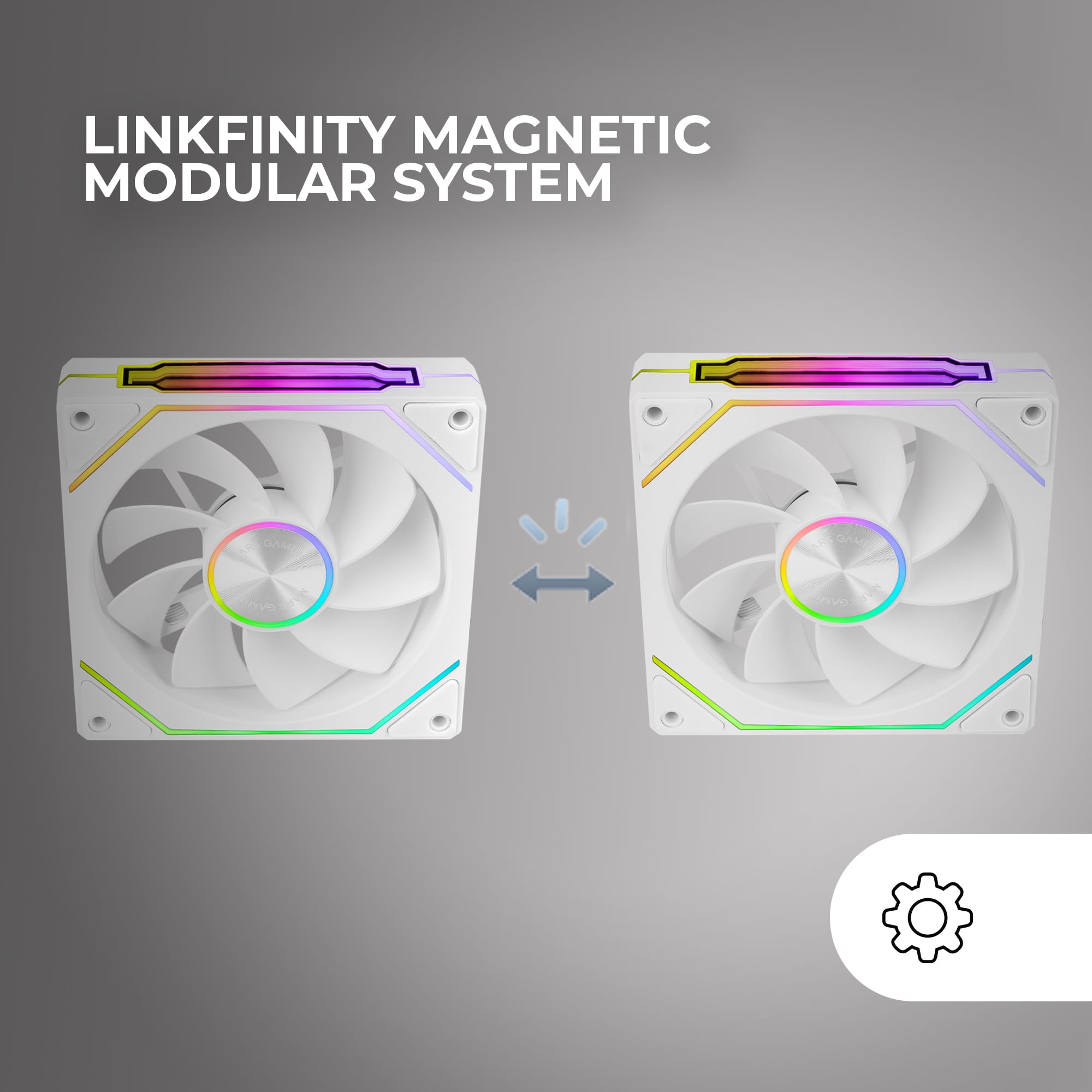 Mars Gaming MFD, Ventilador 120mm CHROMA RGB Dual Automático, Ultra Silencioso 14dB, Conexión Molex 4PIN, Sistema Antivibraciones, Transparente — view 123