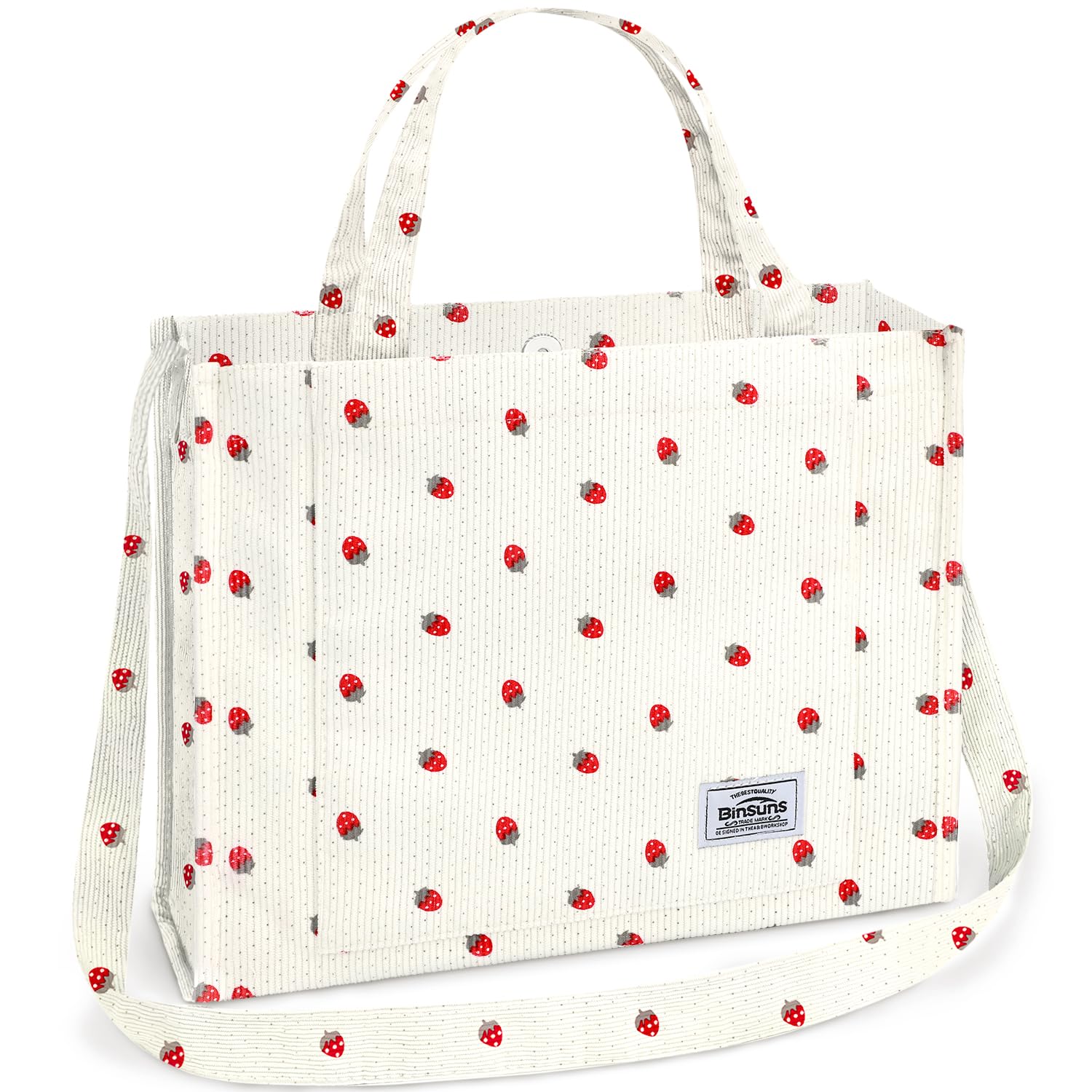 Corduroy Tote Bag for Women Small Satchel Bag Mini Tote Bag Aesthetic Crossbody Handbag - School Work Travel Shopping