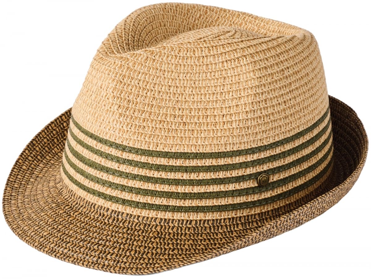 Failsworth Straw Trilby Hat, UPF40+, Diamond Crown, 5cm Brim, Multiple Sizes (UK, Alpha, XL, Olive)