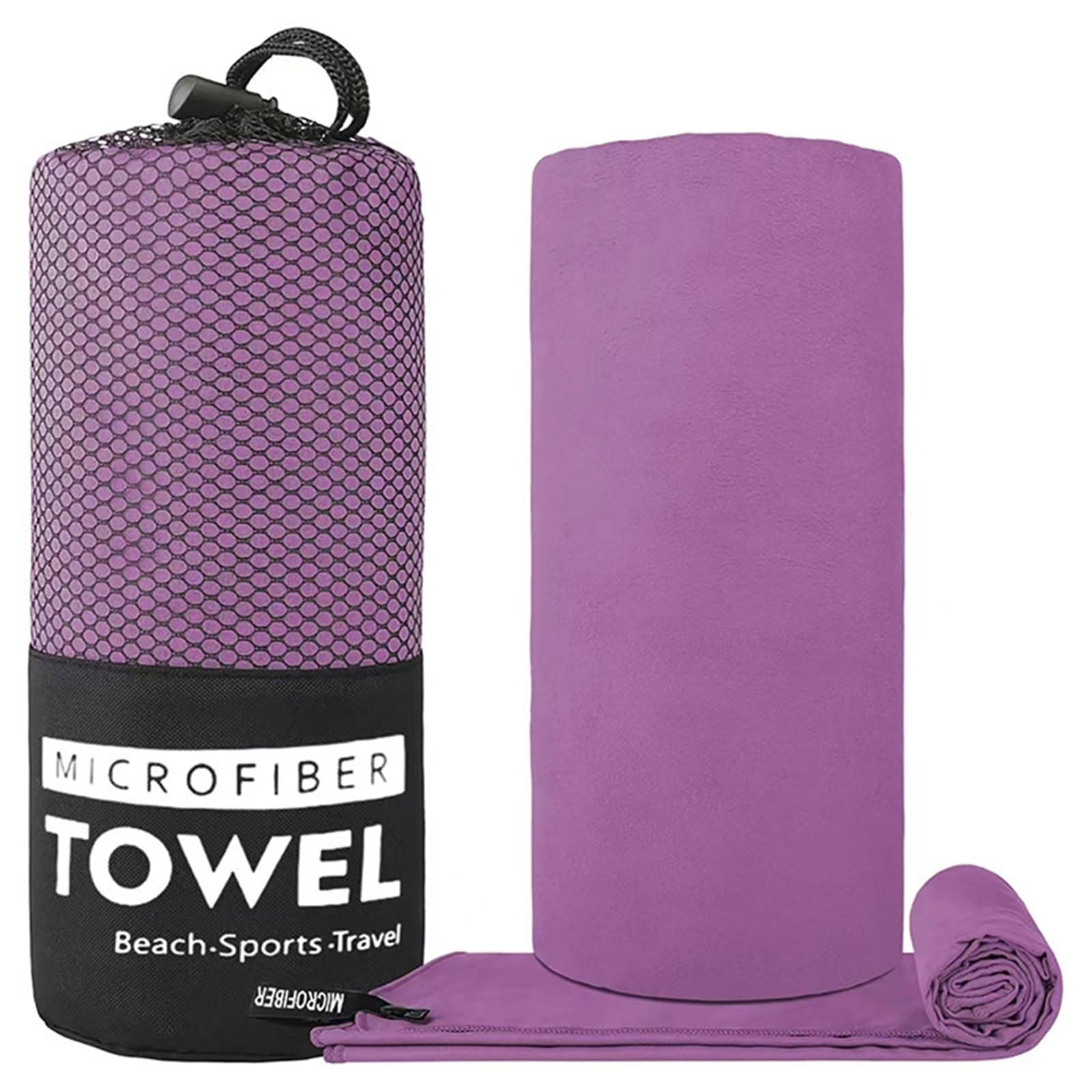 GMEqfhpOPS Quick-Drying Sports Towel Thick Sand Free Microfiber Quick Dry Towel, Super Absorbent Soft Swim BeachTowels for Men, Women Towels Bath(Purple,60x122cm)