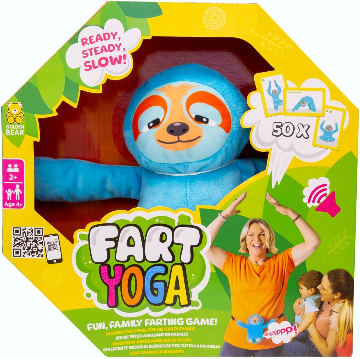 Fart Yoga, make sure Sammy Sloth doesn't fart whilst doing a yoga move is an hilarious family game for years 4+! Based on tiktok trend.