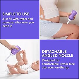 Cynpel Peri Bottle - Portable Travel Bidet for Men or Women - Labour and Maternity Hospital Bag Essentials - After Birth Recovery Tools for Postpartum Mum - Perineal Spray Bottle