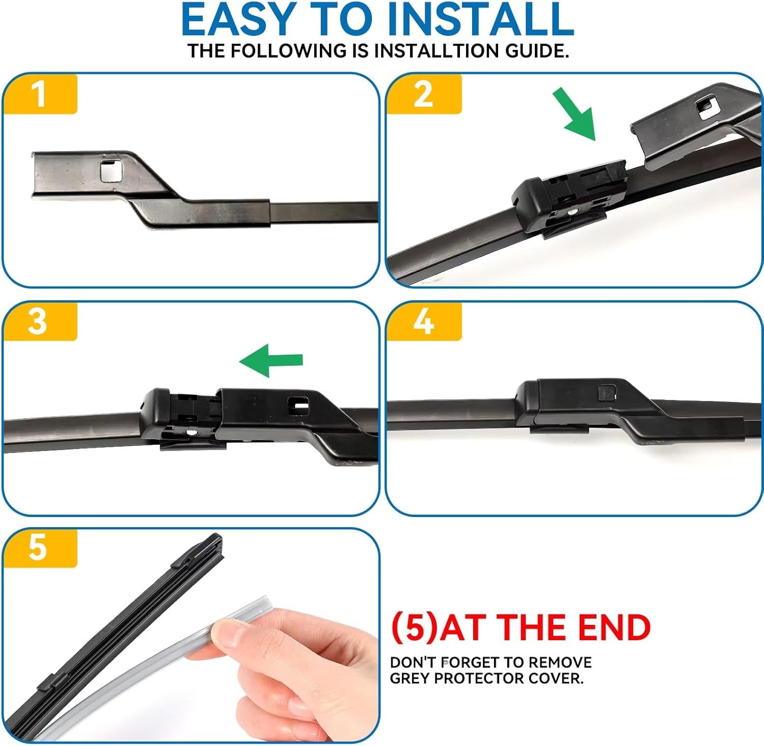 Tergicristallo per Citroen C4 Cactus 2014-2023 26"+18", Spazzole Tergicristallo Anteriori e Posteriori Accessori per Parabrezza per Auto