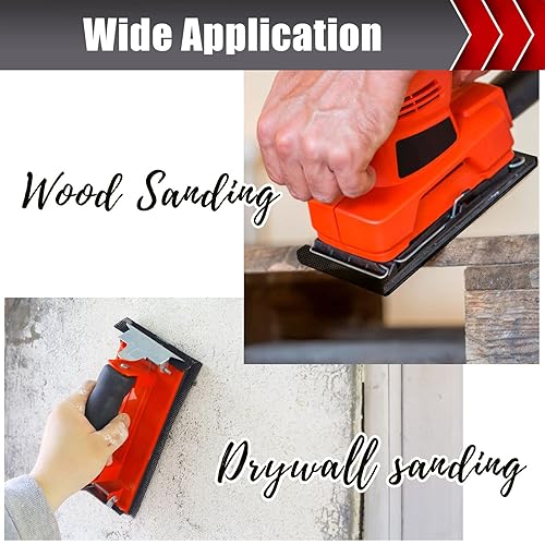 Miniatura 22 de 25 hojas de malla de lijado, surtido de papel de lija para paneles de yeso de grano 80/100/150/180/220, papel de lija húmedo o seco para madera