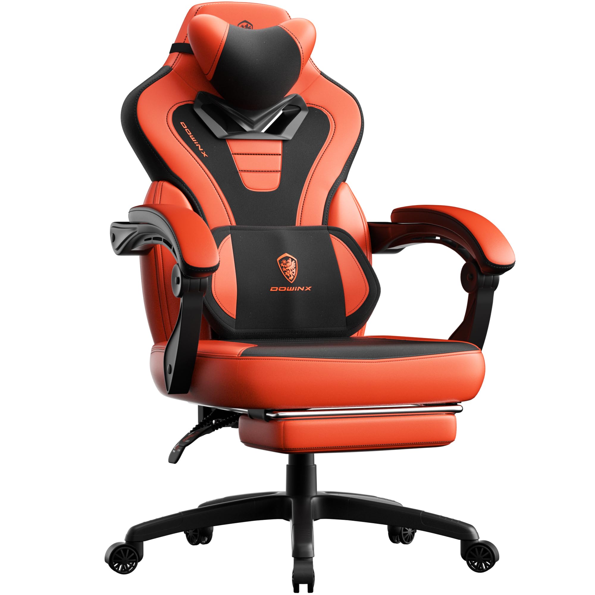 Dowinx Gaming Chair with Footrest,Big and Tall Game Chair for Heavy People, Gamer Chair with Massage Lumbar Support,Ergonomic Computer Gaming Chair