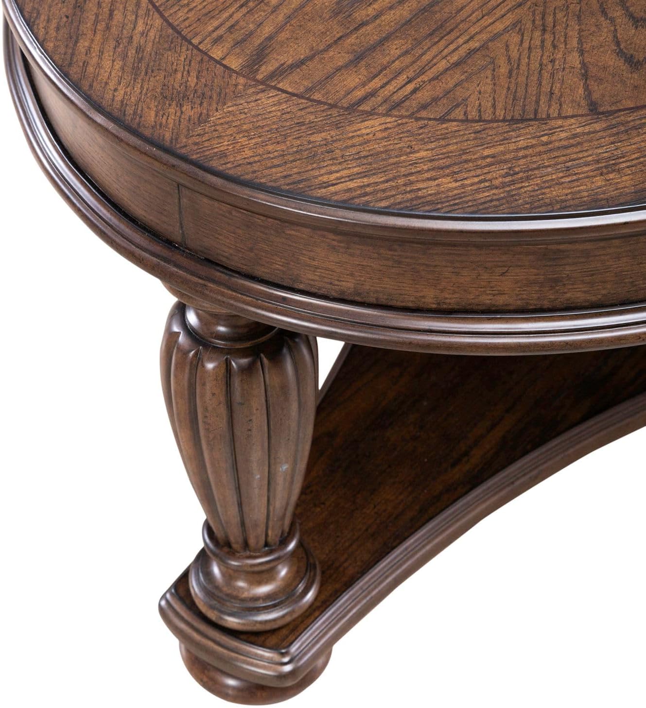 Liberty Furniture Allington Opt 3 Piece Set for Living Room - Cocktail Table, 2 Round End Tables - Satin Sienna