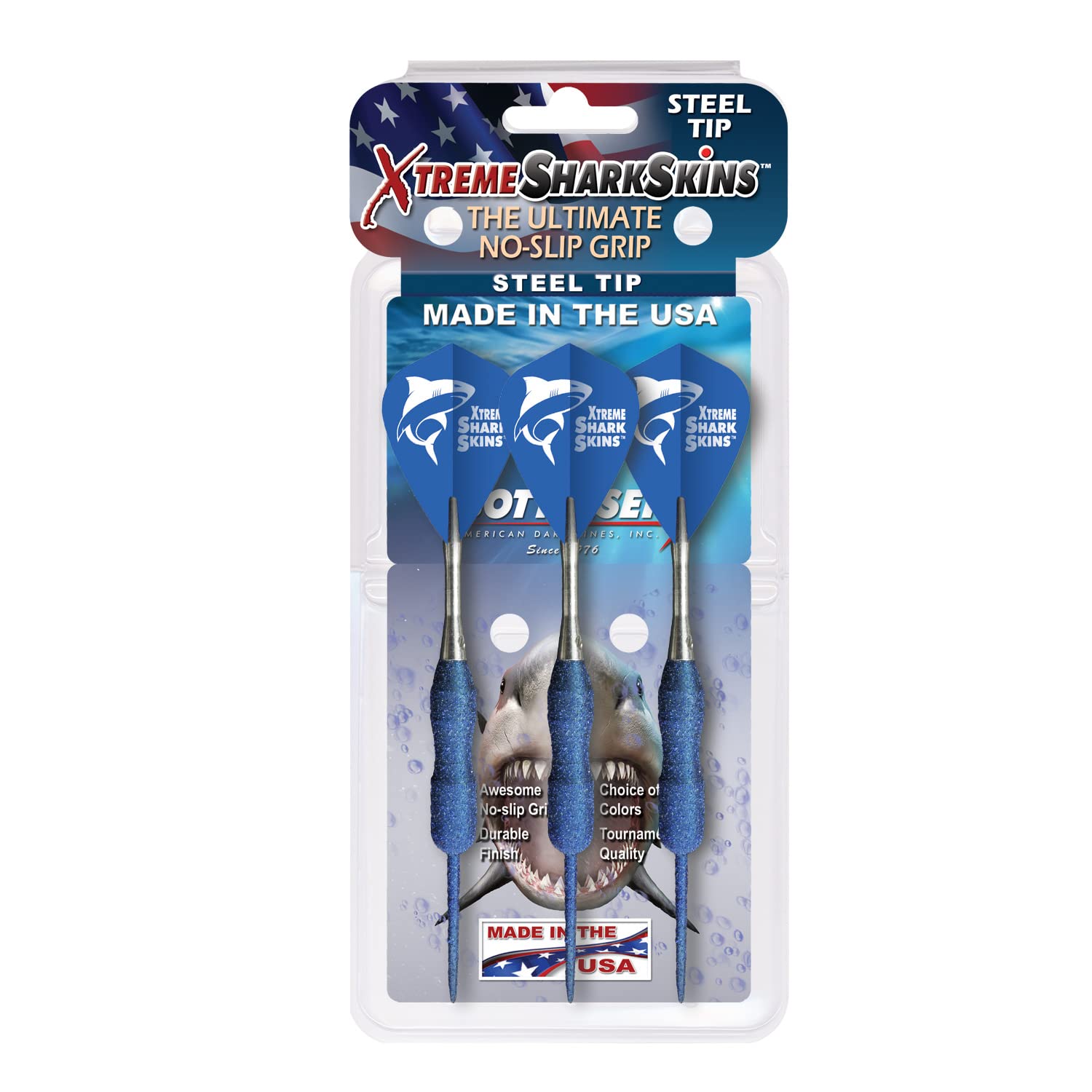 BottelsenUltraGrip Xtreme SharkSkins Darts - Fixed Point (UG20ST-3) (Sparkle Blue)