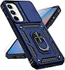 Samsung Galaxy A35 5G ケース スライドカメラカバー付きHDスクリーンプロテクターミリタリーグレード16フィート落下試験済み 磁気リングホルダー キックスタンド 保護ケース Galaxy A35 5G 2024用 ネイビーブルー