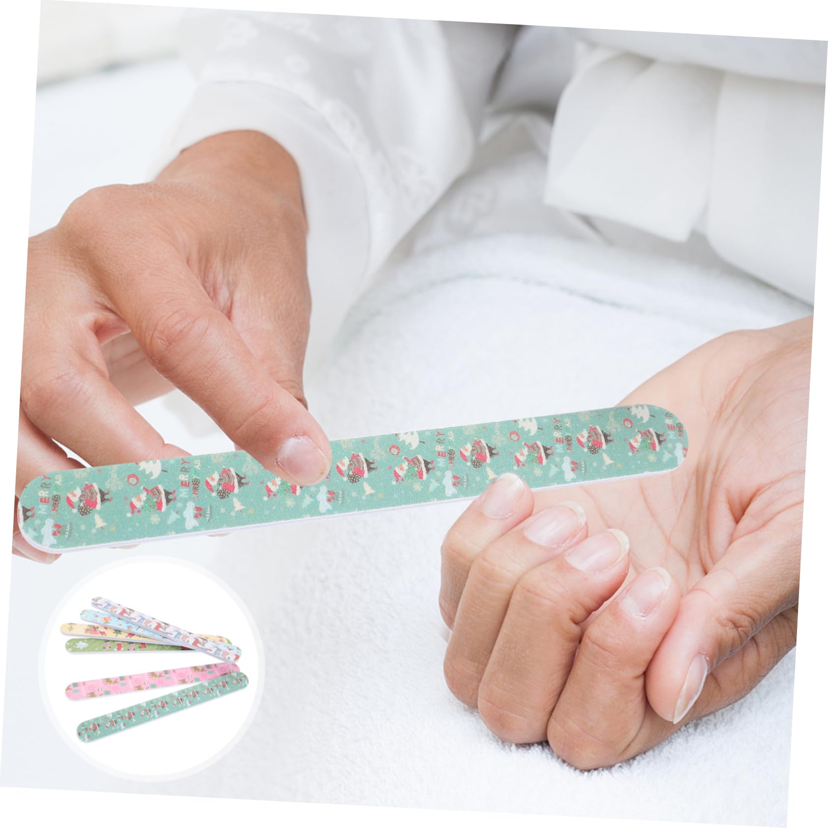 VICASKY 12pezzi Unghie Natalizie Limette per Manicure e Pedicure Lucidanti per Cura Unghie Mani e Piedi Stile Casuale