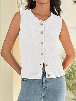 トップス NO MAINTENANCE / COTTON KNITTED VEST Vest No.42 | Chunky vest knitting pattern – Daisy & Peace